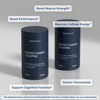 BodyHealth Creatine Monohydrate Tablets – Vegan Pre Workout Supplement with PerfectAmino, BCAAs & EAAs – Keto-Friendly, Muscle Recovery & Energy Support – 5g Creatine Equivalent per Serving BodyHealthBuy Supplements Australia