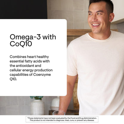 THORNE - Omega-3 with CoQ10 - Omega-3 Fatty Acids Supplement with CoQ10 - EPA and DHA - 90 Gelcaps THORNEBuy Supplements Australia
