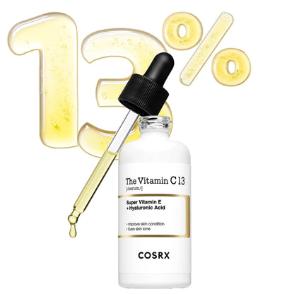 COSRX Pure Vitamin C 13% Serum (Renewal) with Vitamin E & Hyaluronic Acid, Korean Vitamin C Serum, Hydrating Facial Serum for Uneven Skin Tone, Dull Skin, 0.67 oz, Korean Skin Care, Mothers Day Gifts COSRX buy supplements Au