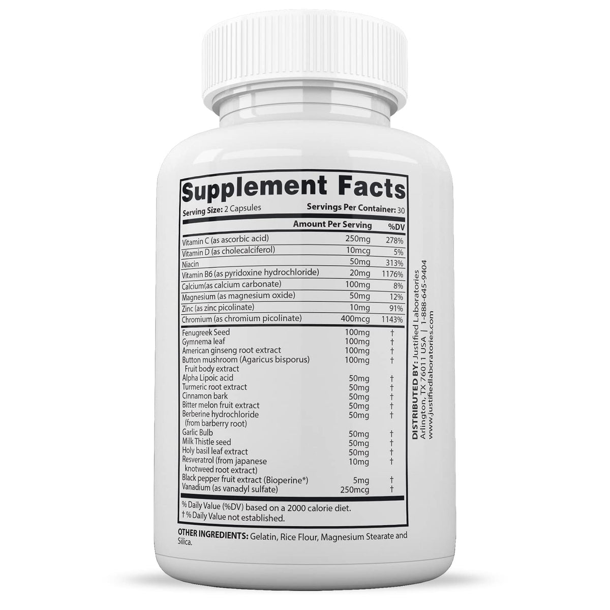 Justified Laboratories (2 Pack Blood Balance Max 1295MG Formula Supplement Pills Justified LaboratoriesBuy Supplements Australia