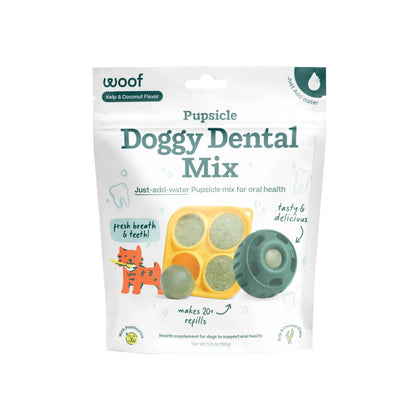Woof Doggy Dental Pupsicle Mix - Dog Teeth Cleaning Powder for The Pupsicle - Long Lasting Postbiotic Dental Enzyme Mix to Support Oral Health for Dogs WOOFBuy Supplements Australia