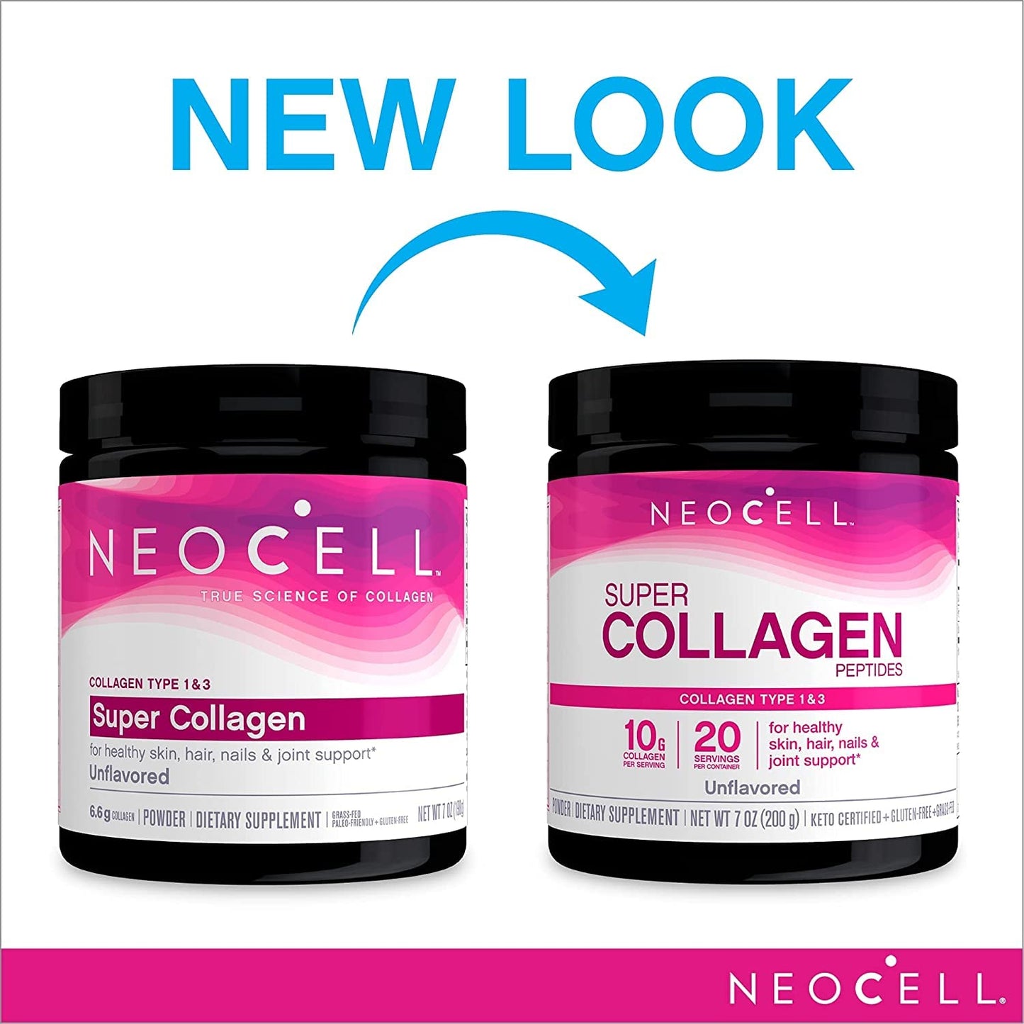 Neocell, Super Collagen, Type 1 & 3, 7 oz (198 g) NeocellBuy Supplements Australia
