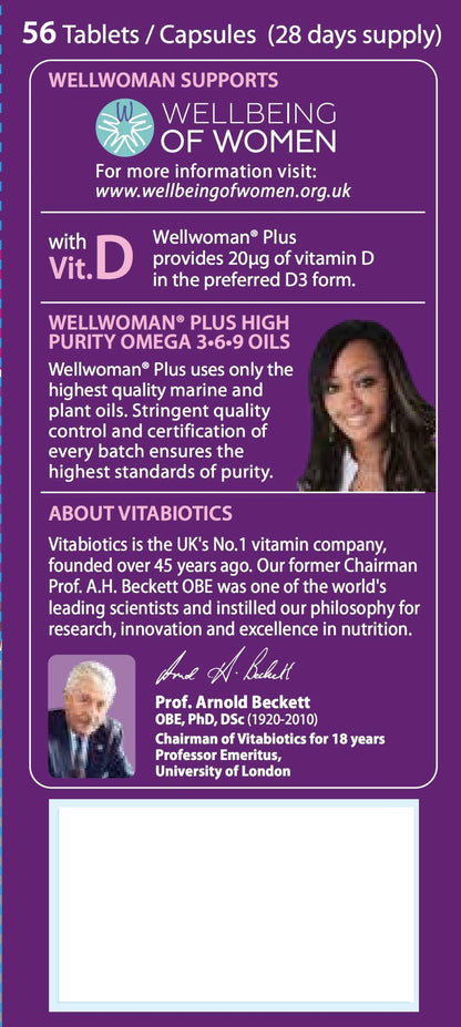 Vitabiotics Wellwoman Plus Omega 3 6 9 - 56 Tablets/Capsules VitabioticsBuy Supplements Australia