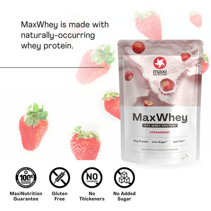 MaxiNutrition - MaxWhey - Whey Protein Powder Strawberry - Low-Fat - Low Sugar MaxiNutritionBuy Supplements Australia