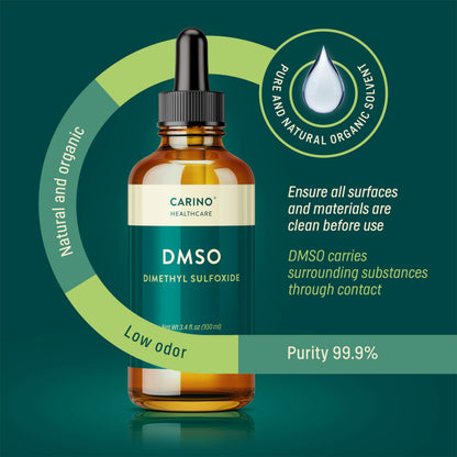 Carino HealthCare DMSO 99.9% Pharmaceutical Grade - FT-IR Verified Dimethyl Sulfoxide in Amber Glass Bottle with Pipette & Dropper Cap 3.38 oz Carino Healthcare buy supplements Au