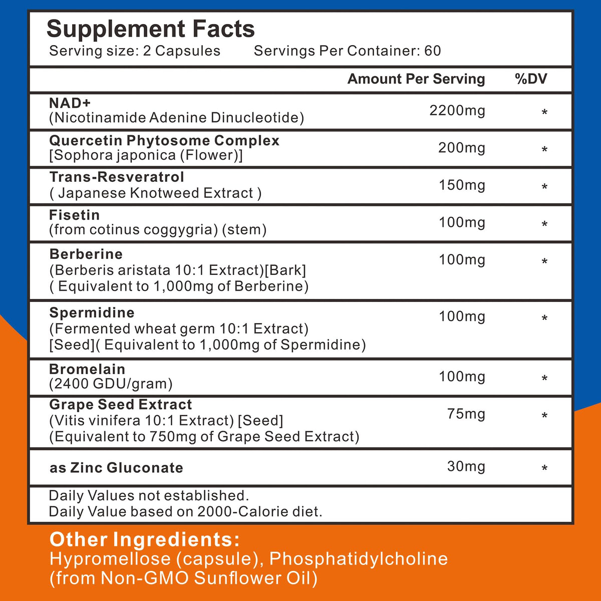 Spliferkou 2200mg Liposomal NAD+ Supplement - Enhances Cell Energy & Aging Defese, 60 Capsules SpliferkouBuy Supplements Australia