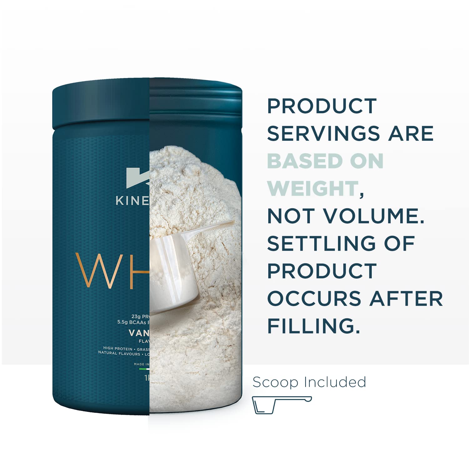Kinetica Vanilla Whey Protein Powder | 2.27kg | 23g Protein per Serving | 76 Servings KineticaBuy Supplements Australia