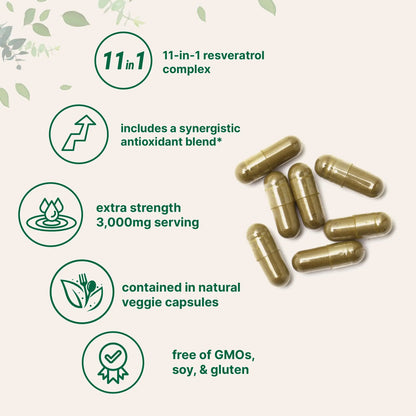 Micro Ingredients Resveratrol NAD Complex 3,000mg for Women & Men, 240 Veggie Capsules | NMN Supplement Alternative | 11-in-1 Blend with NAD+, Quercetin, Moringa, Berberine, Grape Seed, & Oregano Micro IngredientsBuy Supplements Australia