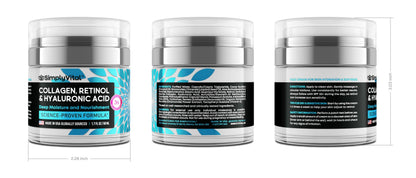 Anti-Aging Face Moisturizer with Retinol, Collagen & Hyaluronic Acid - Made in USA
