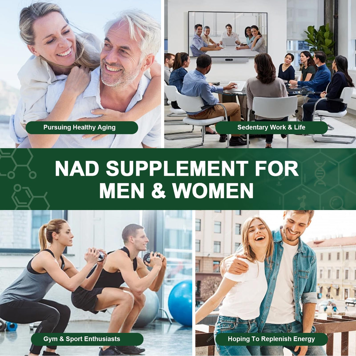 Vikaywoo NAD Supplement 1585 Mg -True NAD & Resveratrol, NMN Alternative Liposomal NAD+ for Women & Men, Support Cellular Health, Stamina & Healthy Aging - 120 Capsules VikaywooBuy Supplements Australia