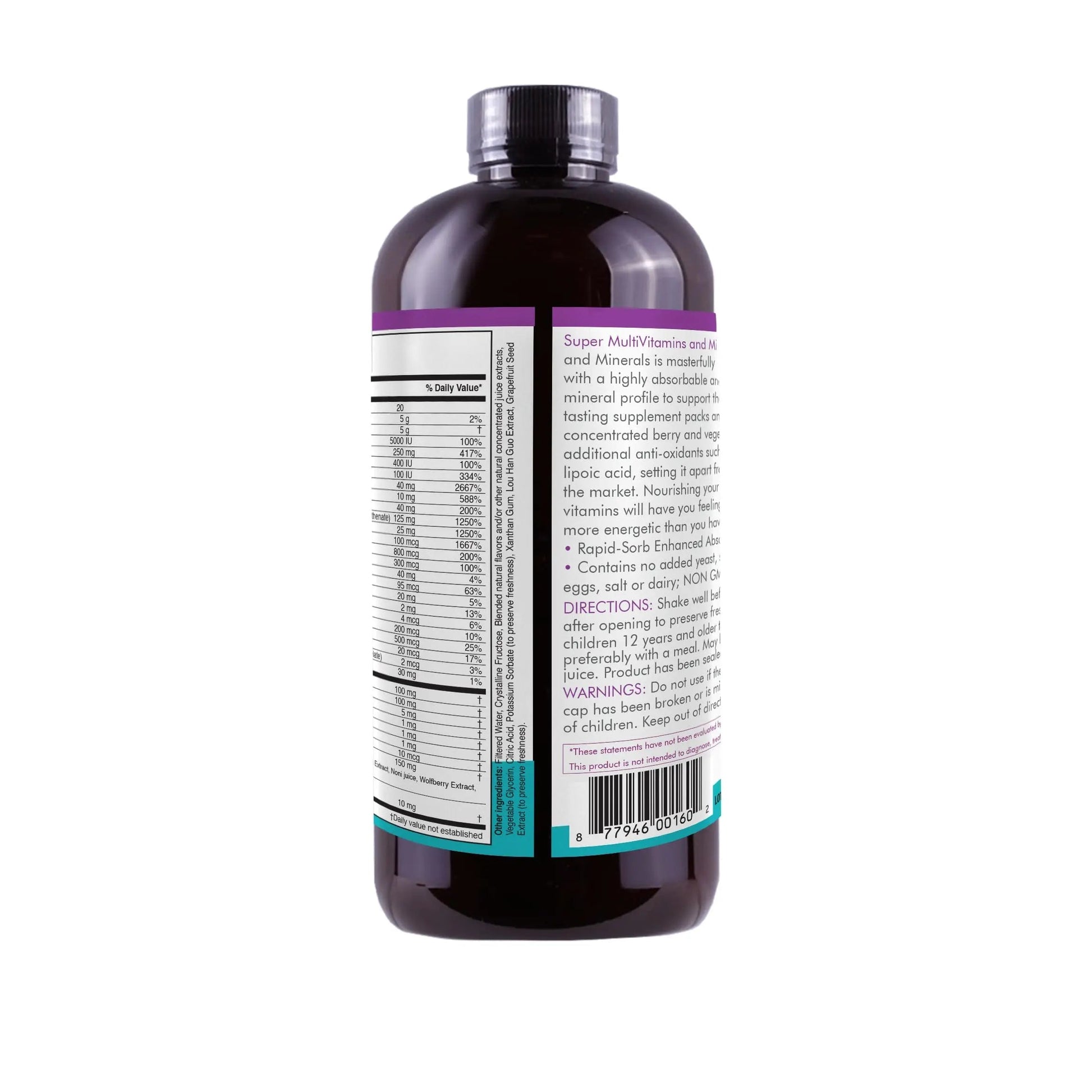 Liquid Super Multivitamin and Minerals - Premium Liquid Vitamins for Enhanced Absorption - Daily Liquid Multivitamin Supplement Life SolutionsBuy Supplements Australia