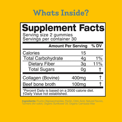 Dr. Kellyann Collagen + Bone Broth Gummies, Lemon | Gut, Skin, Joint & Hair Support | Grass-Fed Beef | Non-GMO, Dairy-Free, Soy-Free | 60 Gummies