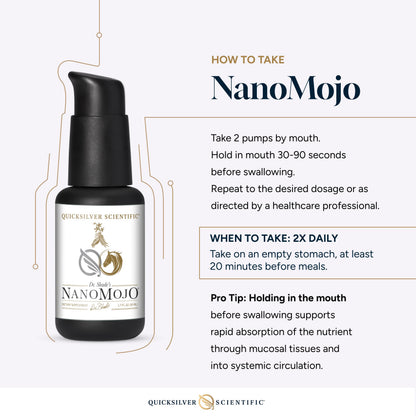 Quicksilver Scientific NanoMojo - Male-Specific Endurance Elixir & Energy Boost Support - 19 Herbs Including Epimedium for Men, Rhodiola Extract, Herbal Ginseng, and Adaptogenic Herbs (1.7oz / 50ml) Quicksilver ScientificBuy Supplements Australia