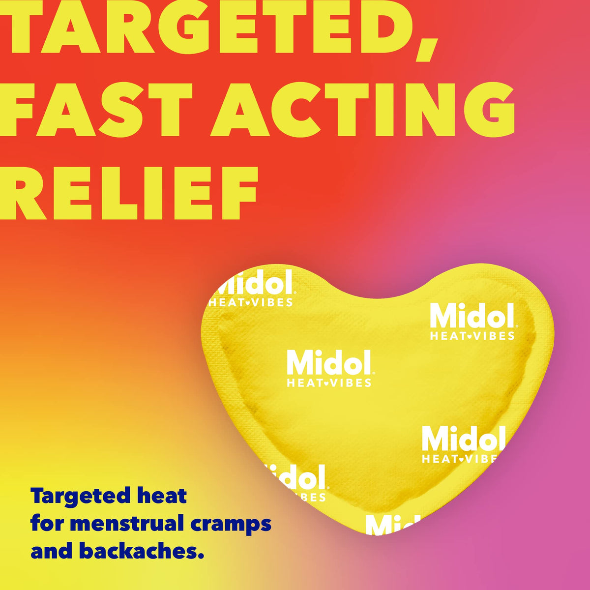 Midol Heat Vibes Menstrual Pain Relief Heat Patches - 6 Count Pack for Period Cramps and Backache MidolBuy Supplements Australia