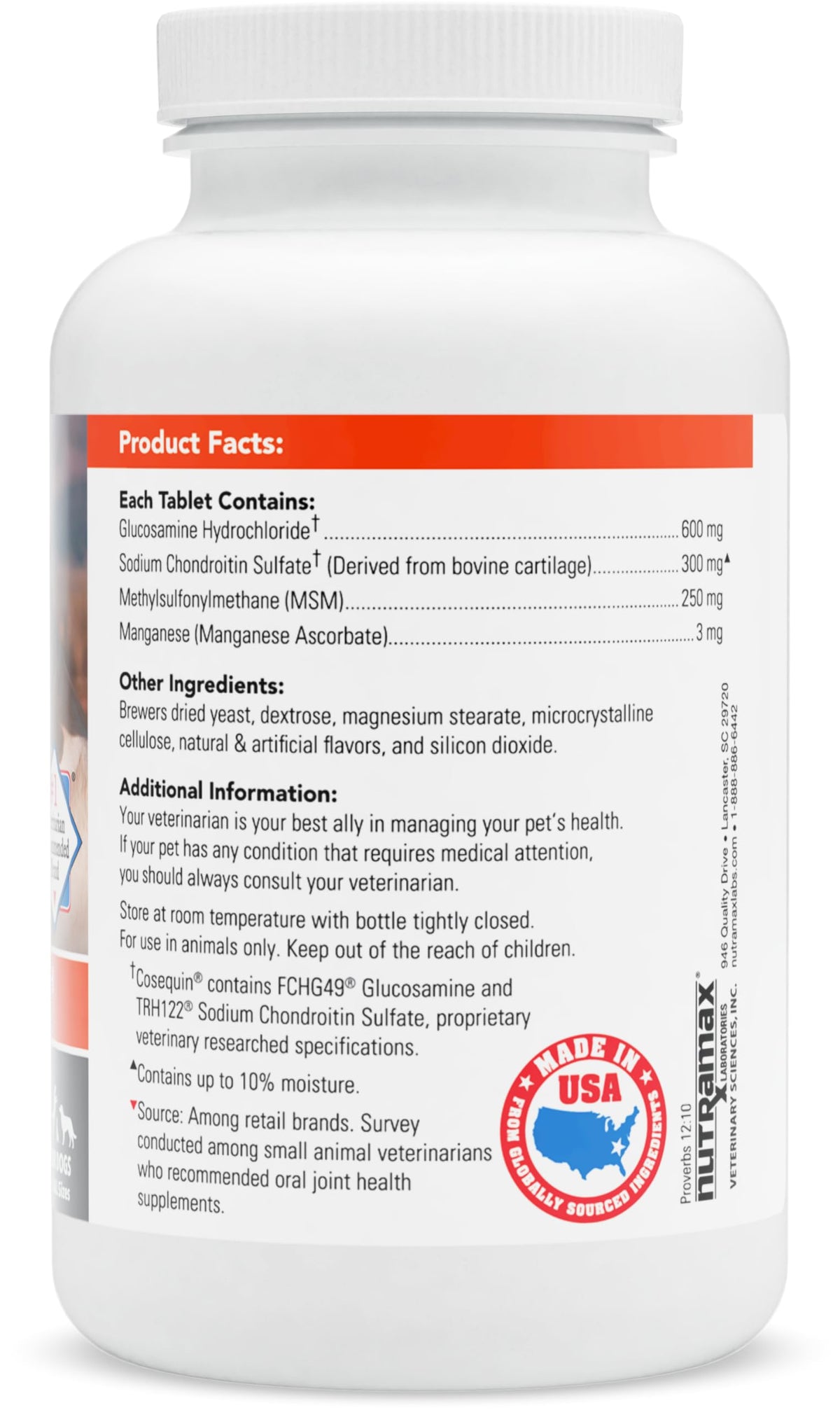 Nutramax Laboratories Cosequin Maximum Strength Joint Health Supplement for Dogs Nutramax LaboratoriesBuy Supplements Australia