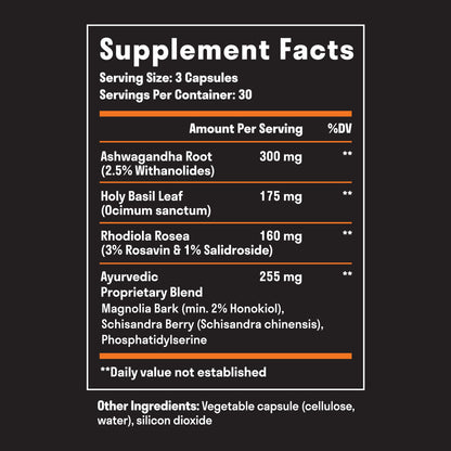 Nuven Naturals Adrenal Support - Cortisol Manager & Adrenal Support Supplements with Ashwagandha Extract, Rhodiola Rosea, Holy Basil to Help Stress, Fatigue & Energy | Adaptogens | 90 Capsules Nuven NaturalsBuy Supplements Australia