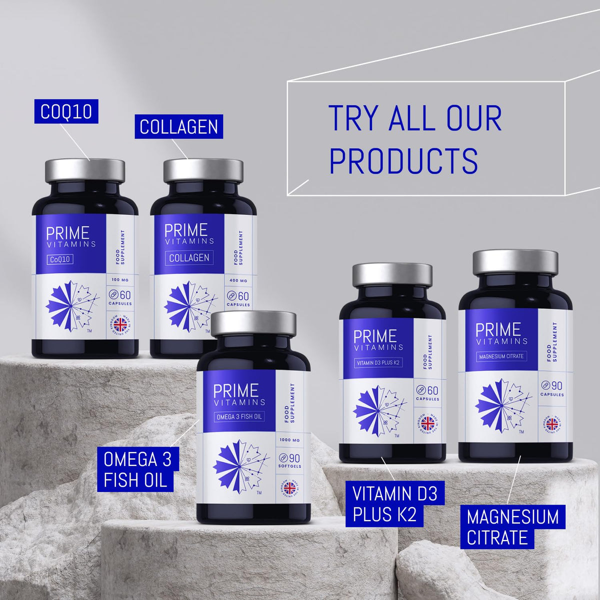 Marine Collagen 400mg | Hydrolysed Collagen Supplements for Women & Men PRIME VITAMINSBuy Supplements Australia