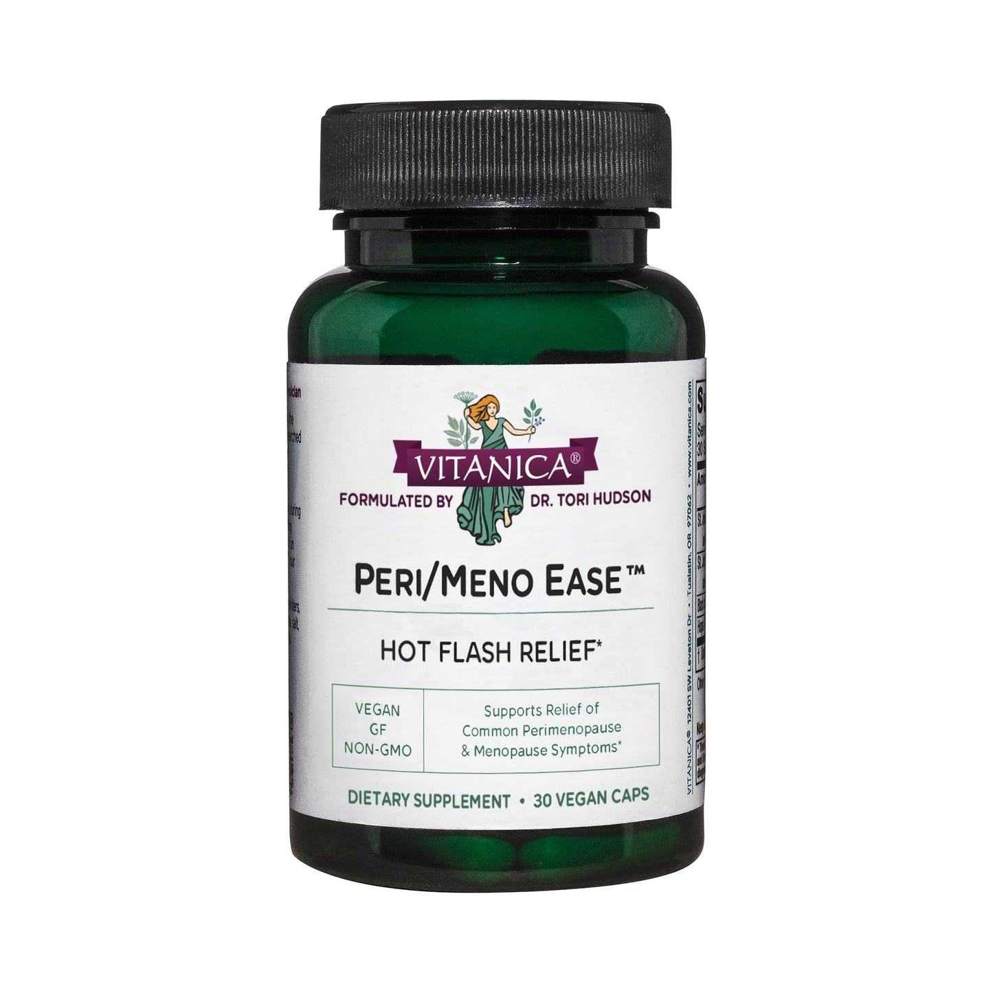 Vitanica Peri/Meno Ease - for Perimenopause and Menopause Symptoms - Hot Flash Relief with Clinically Studied Siberian Rhubarb Extract - Supports Sleep and Stress with Ashwagandha - Vegan - 30 Caps VitanicaBuy Supplements Australia