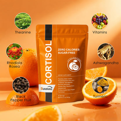 Cortisol Drink Mix | Cortisol Supplements for Women & Men | Ashwagandha, L-Theanine, Turmeric Root, Black Pepper Extract, Healthy Cortisol Levels, Mental Clarity SUUDUULBuy Supplements Australia