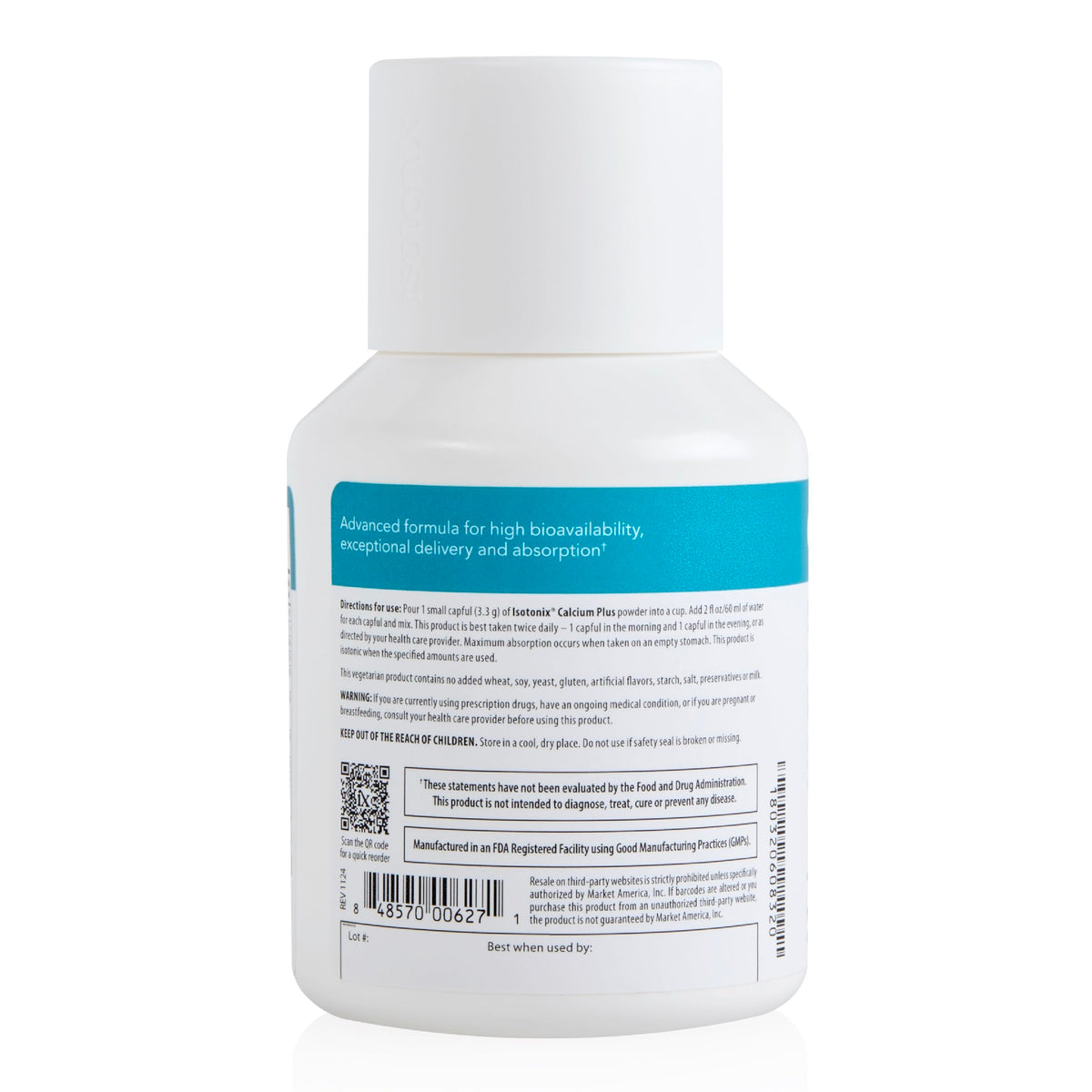 Isotonix Calcium Plus – Calcium Supplement for Women and Men with Magnesium, Vitamin D3, and Vitamin C – Fast Absorbing Isotonic Formula – Calcium Citrate & 5 Salts - 90 Servings IsotonixBuy Supplements Australia