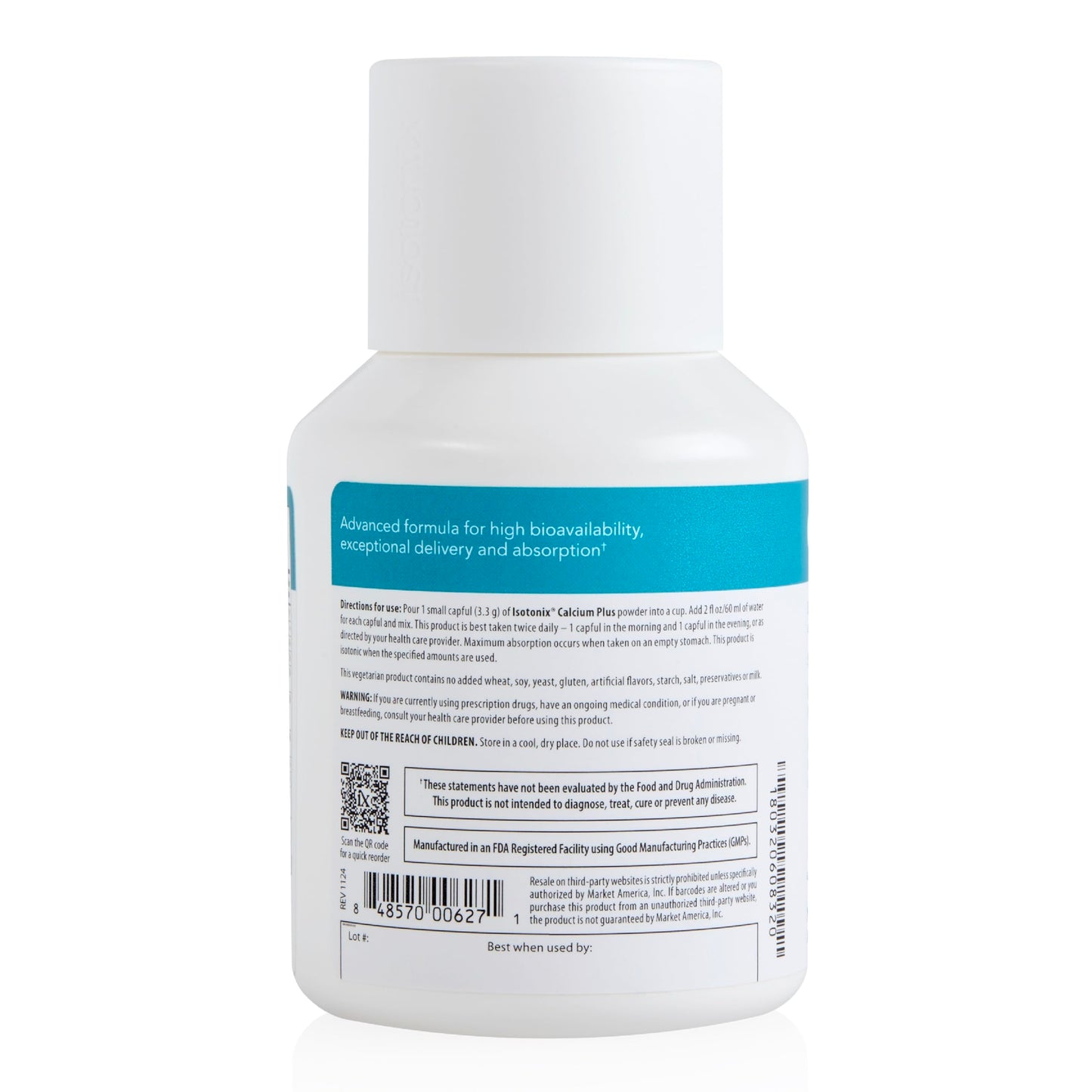 Isotonix Calcium Plus – Calcium Supplement for Women and Men with Magnesium, Vitamin D3, and Vitamin C – Fast Absorbing Isotonic Formula – Calcium Citrate & 5 Salts - 90 Servings IsotonixBuy Supplements Australia