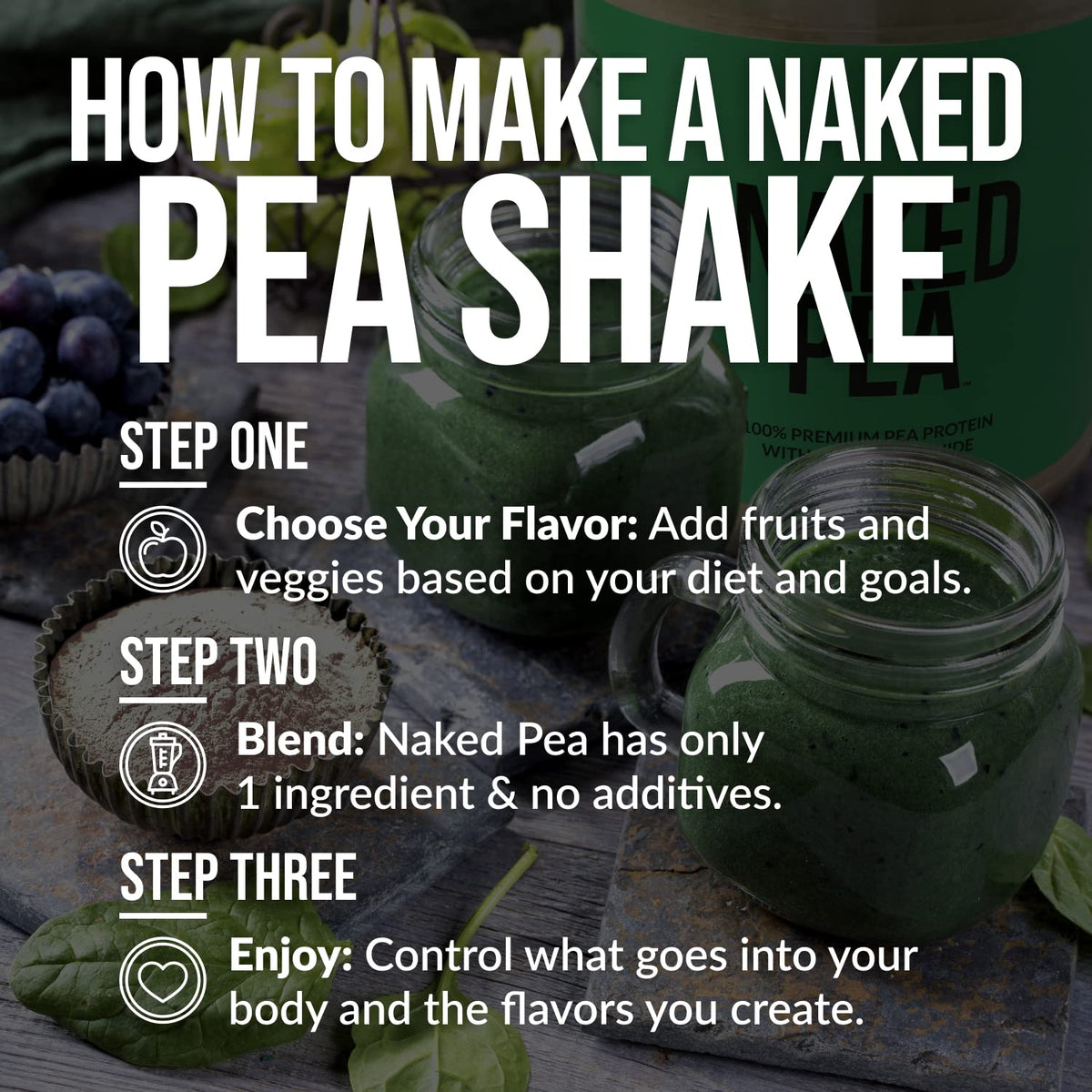 NAKED Pea - 5LB 100% Pea Protein Powder from North American Farms - Unflavored NAKEDBuy Supplements Australia