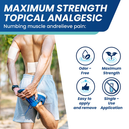 Sumifun 4% Lidocaine Patches,Maximum Strength Pain Relieving Patch Back, Shoulder, Joints, Knee Pain Relief and Muscle Soreness - 8 Hour Pain Relief (21 Count(Pack of 1)) SumifunBuy Supplements Australia