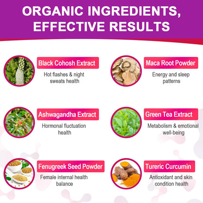 Menopause Supplements for Women, 120 Billion CFU Menopause Probiotics for Women, All-Natural Probiotic for Hot Flashes Menopause, Night Sweats, Mood Swings, Gut and Hormone - 60 Herbal Capsules ZwlloodBuy Supplements Australia