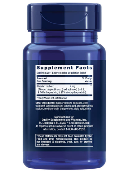 Life Extension Menopause Relief – Siberian Rhubarb, Menopause Supplement for Women, Ease hot Flashes, Mood Swings, Night Sweats Relief, Hormone-Free, Gluten-Free, Non-GMO, Vegetarian, 30 Tablets Life ExtensionBuy Supplements Australia
