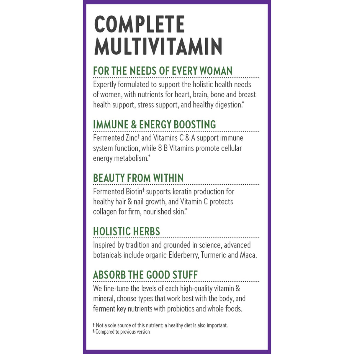 New Chapter Women’s Multivitamin, Iron, B6, B12, Biotin for Hair Growth, D3, Vit C, Zinc for Immune & Stress Support, Gentle on an Empty Stomach, One Daily, Non-GMO, Gluten-Free, 18+, 72 Tablets New ChapterBuy Supplements Australia