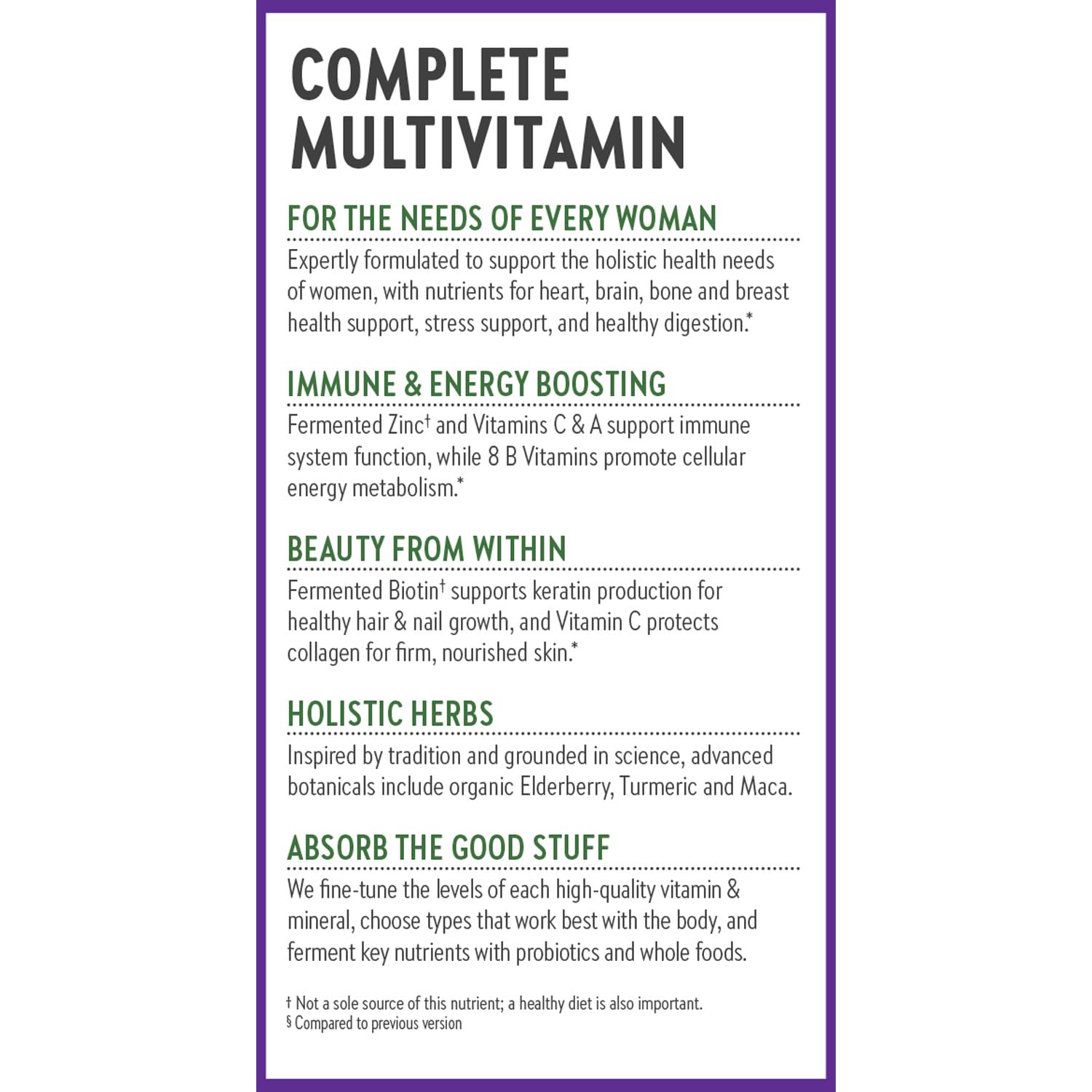 New Chapter Women’s Multivitamin, Iron, B6, B12, Biotin for Hair Growth, D3, Vit C, Zinc for Immune & Stress Support, Gentle on an Empty Stomach, One Daily, Non-GMO, Gluten-Free, 18+, 72 Tablets New ChapterBuy Supplements Australia