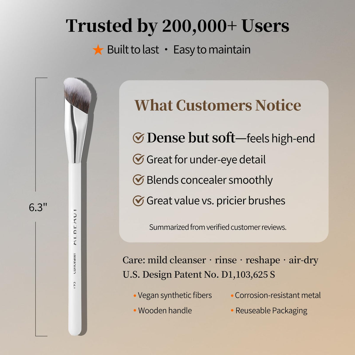 Albeaut Concealer Brush, Angled Under Eye Makeup Small Foundation Precision Face Blending Brush (193 concealer brush) ALBEAUTBuy Supplements Australia