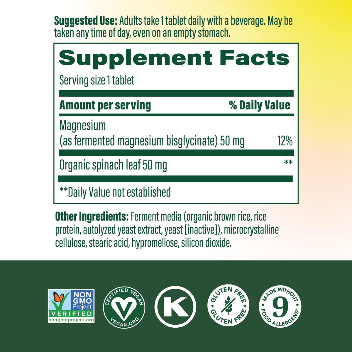 Megafood Magnesium Supplement with Fermented Magnesium Glycinate - Chelated - Supports Heart & Nervous System - Vegan Gluten-Free Non-GMO Kosher - Made Without 9 Food Allergens - 90 Tablets MegaFoodBuy Supplements Australia
