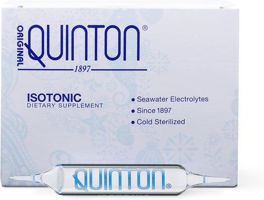 Quicksilver Scientific Original Quinton Isotonic Solution with Sea Water Minerals + Alpine Spring Water - Liquid Hydration, Electrolyte + Multi Minerals Supplement (30 Single Serving Vials) Quicksilver ScientificBuy Supplements Australia