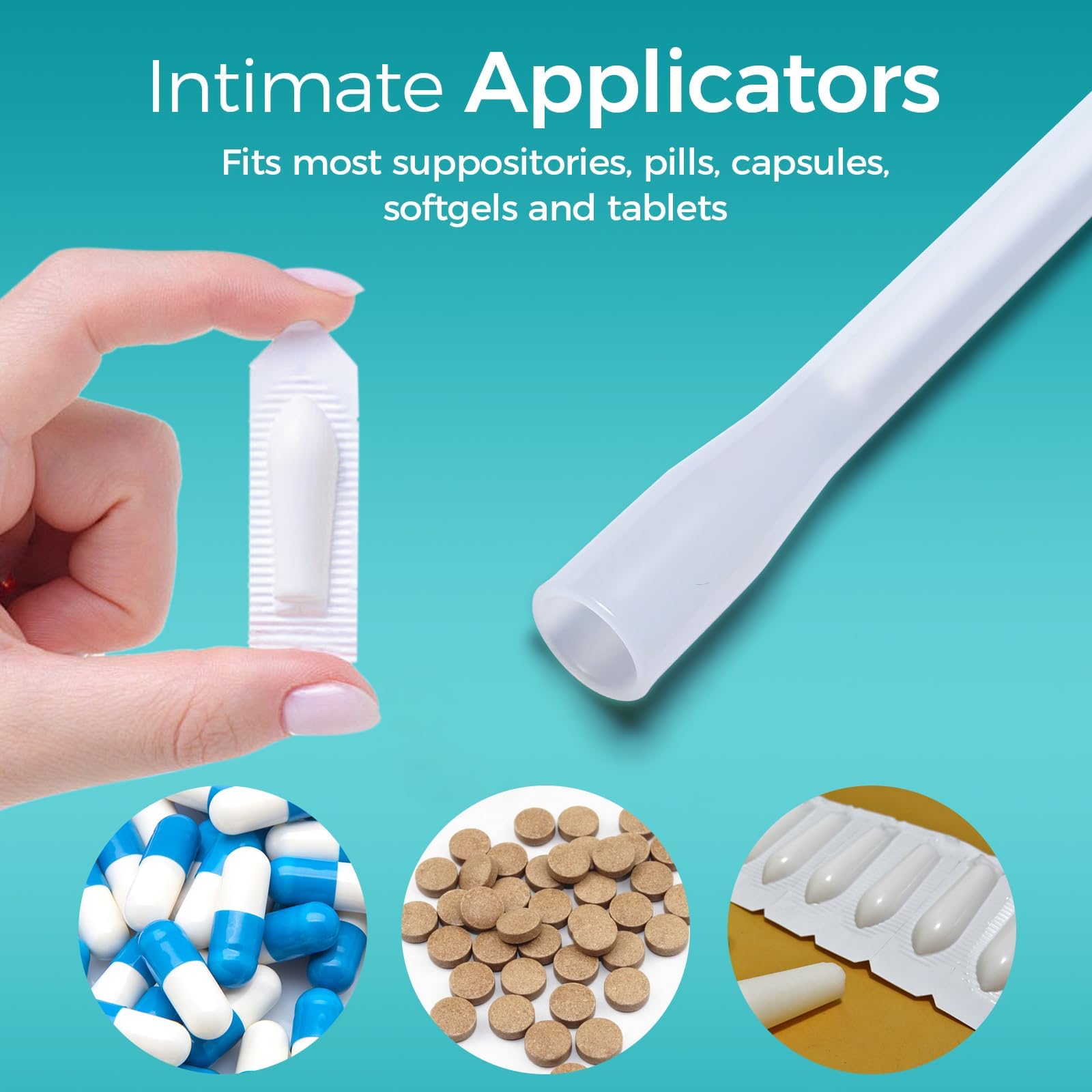 Dizzily 30 Pack Disposable Vaginal Suppository Applicators for Women, Individually Wrapped, Hygienic - Fits Most Boric Acid Suppositories, Pills, Tablet, Cap-sules and Feminine Care Applicator DizzilyBuy Supplements Australia