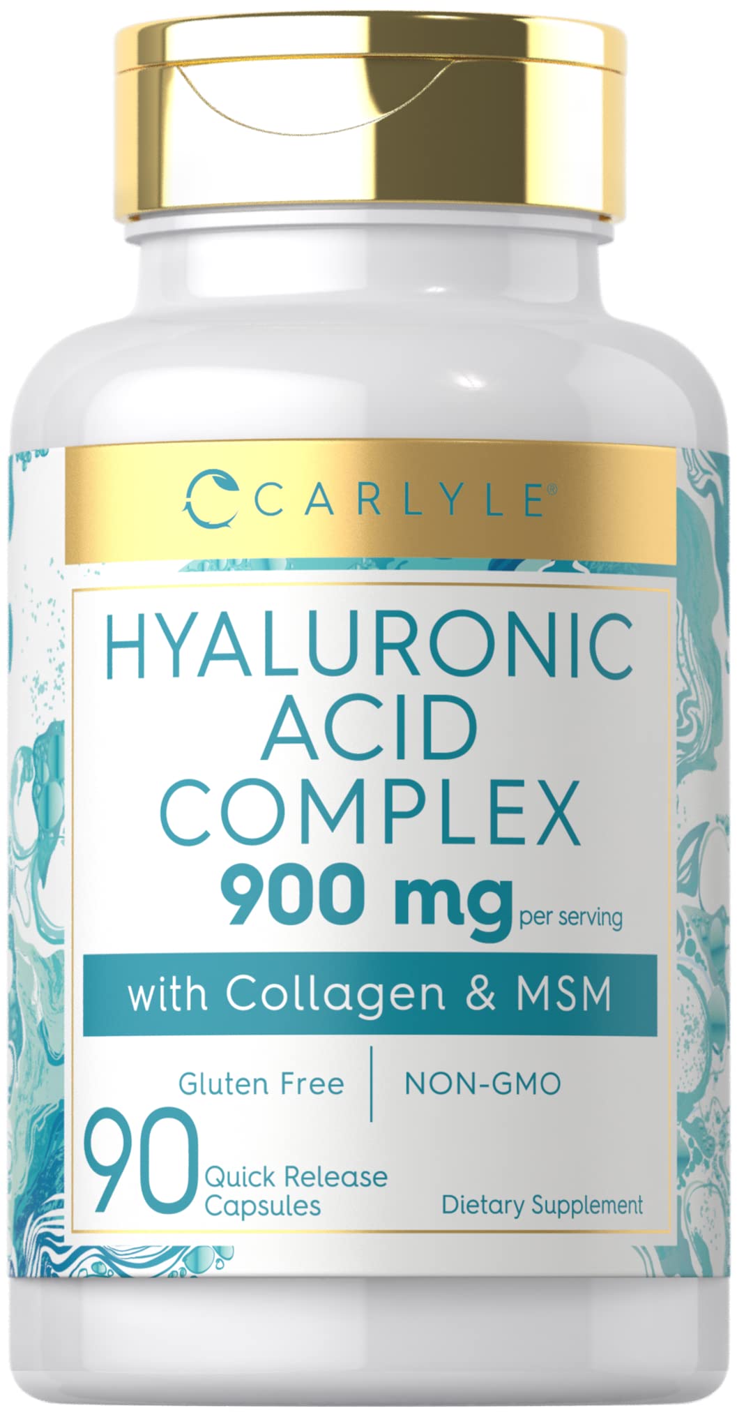 Carlyle Hyaluronic Acid Complex 900 mg | with Collagen and MSM | 90 Capsules | Non-GMO, Gluten Free Supplement Carlyle buy supplements Au