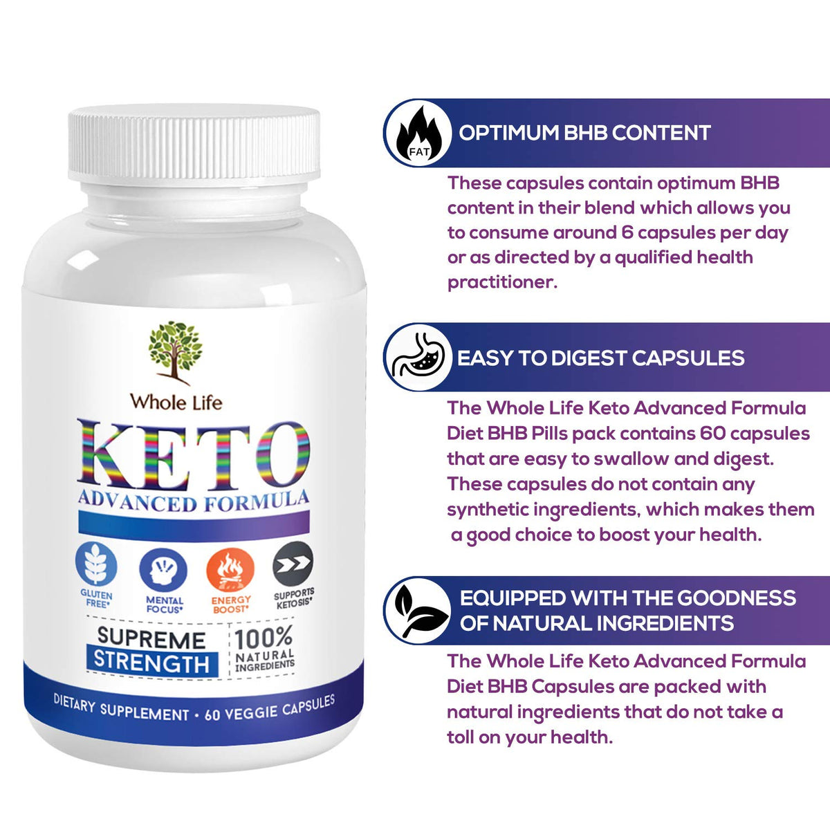 WHOLE LIFE Keto Advanced Formula Diet BHB Pills - Ketogenic All Natural, Support WHOLE LIFEBuy Supplements Australia