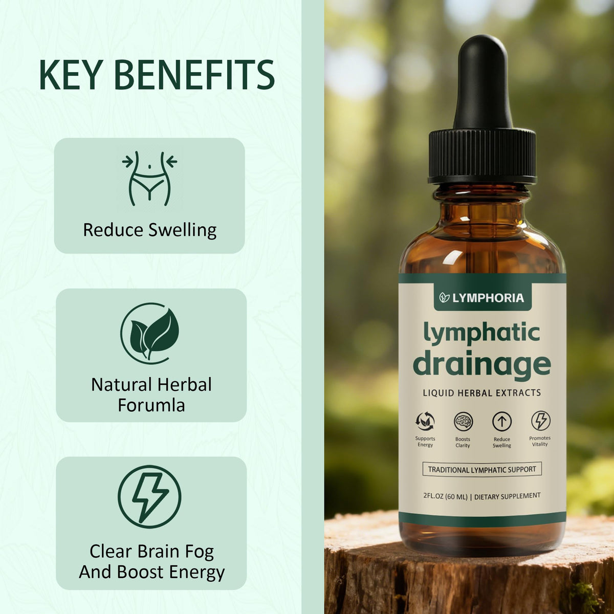 LYMPHORIA Lymphatic Drainage Drops | Promotes The Efficient Drainage of The Lymphatic System to Promote Overall Health LYMPHORIA buy supplements Au