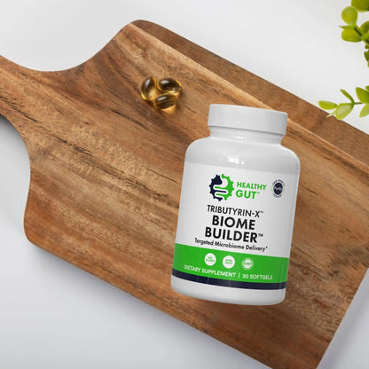 Healthy Gut Tributyrin-X | Most Bioavailable Butyrate Postbiotic for Gut Health & Leaky Gut Support | 99% Pure w/Zero Odor | 30 Softgels Healthy GutBuy Supplements Australia