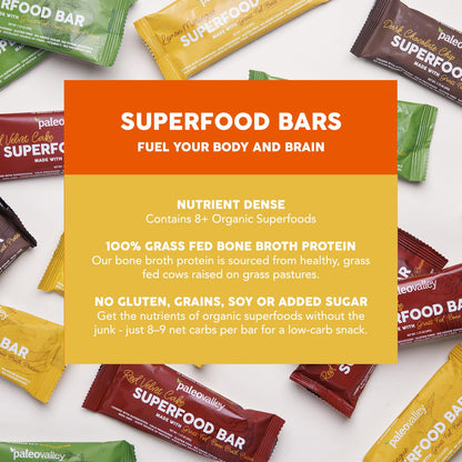 Paleovalley Superfood Bars – Lemon Meringue– 10 Pack – 9g Protein per Bar – Gluten-Free, Grain-Free, Paleo, Non-GMO – On-the-Go Snack PaleovalleyBuy Supplements Australia