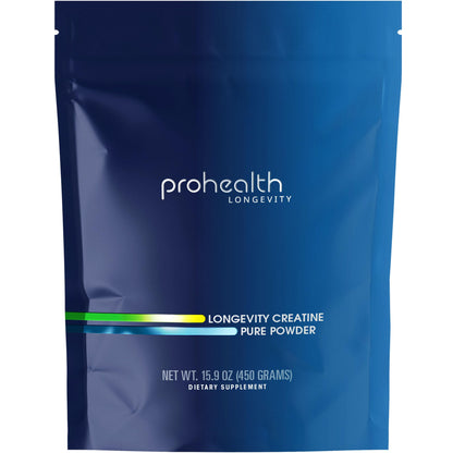 ProHealth Longevity Micronized Creatine. Pharmaceutical Grade Creatine Monohydrate is Easier on Kidneys. Supports Brain Function and Muscle Growth as You Age. 5 g/Serving, 90 Servings, 3 Month Supply ProHealthBuy Supplements Australia