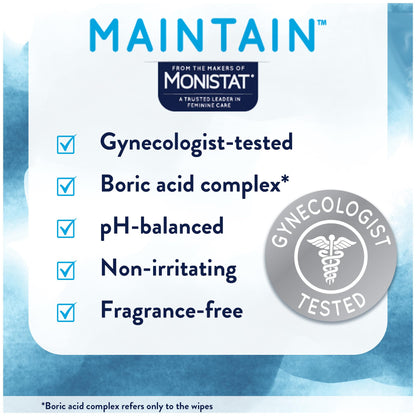 Monistat Maintain Boric Acid Odor Control Kit, 10 Feminine Wipes & 10 Boric Acid Suppositories for Women, Fragrance-Free and Non-Irritating pH Balanced Formulas to Control Vaginal Odor MonistatBuy Supplements Australia