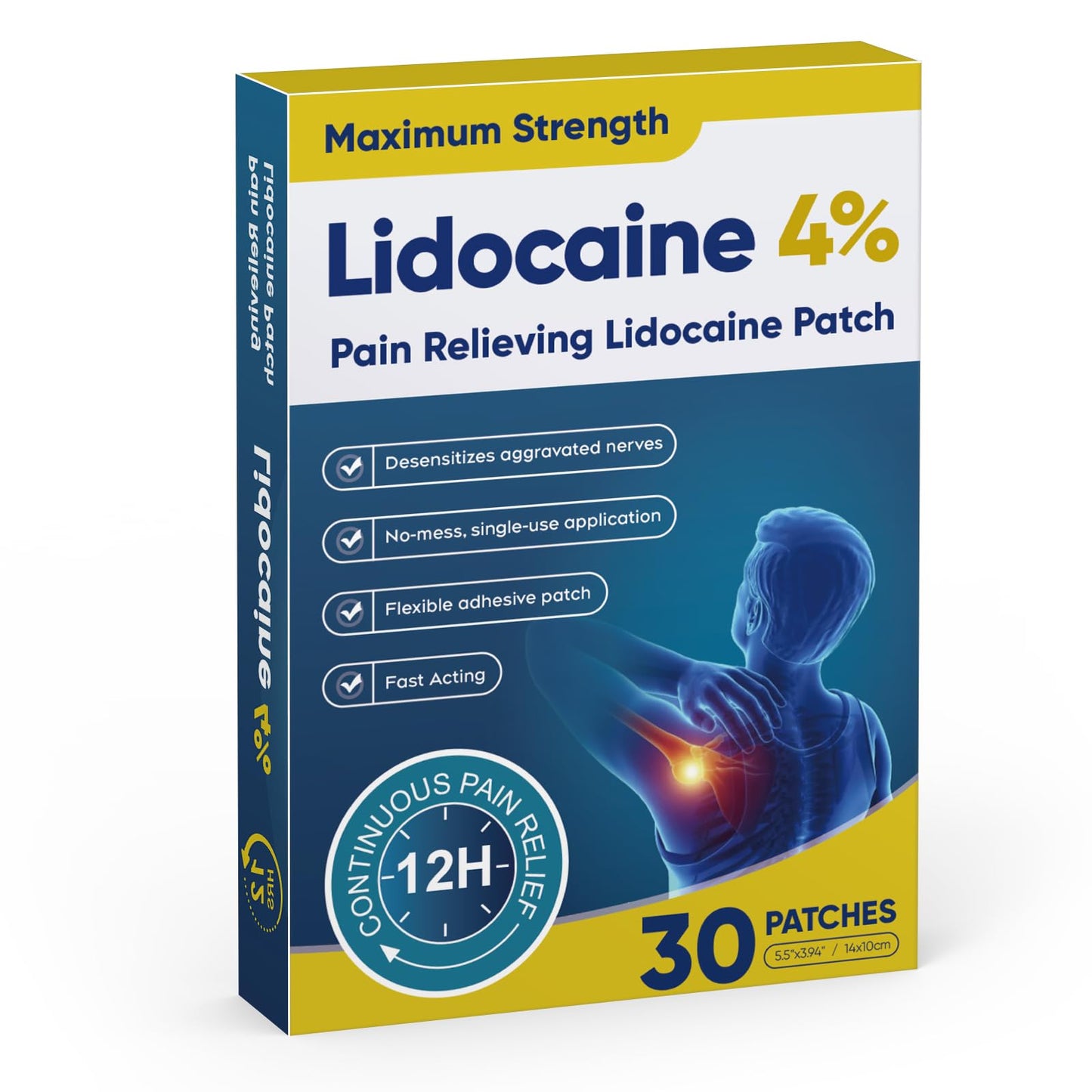 Teemofe 4% Lidocaine Pain Relief Patches – Maximum OTC Strength, Fast-Acting Targeted Relief, 30 Count, for Everyday Muscle & Joint Discomfort - 260130-2 TeemofeBuy Supplements Australia