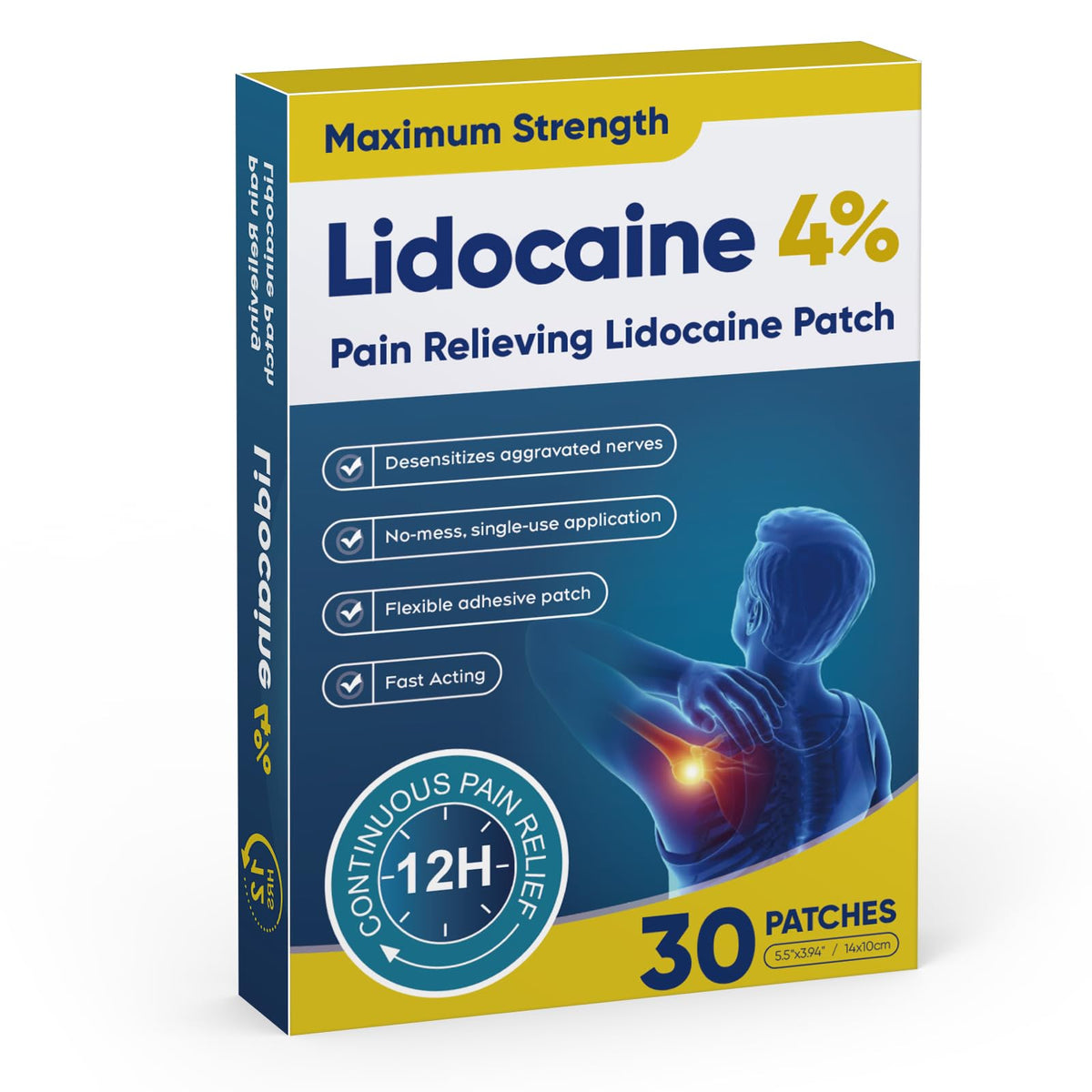 Teemofe 4% Lidocaine Pain Relief Patches – Maximum OTC Strength, Fast-Acting Targeted Relief, 30 Count, for Everyday Muscle & Joint Discomfort - 260130-2 TeemofeBuy Supplements Australia