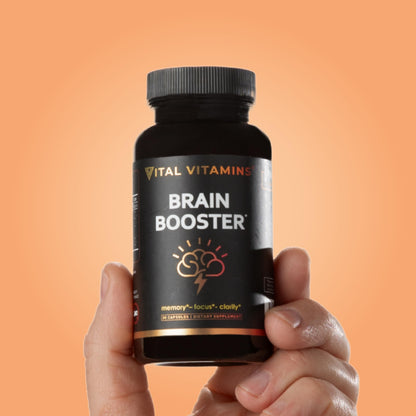 Vital Vitamins Brain Supplements with Bacopa Monnieri - for Memory and Focus – Nootropic Brain Booster - Caffeine-Free Support for Adults & Seniors – Non-GMO, 30-Day Supply, 30 Capsules Vital VitaminsBuy Supplements Australia