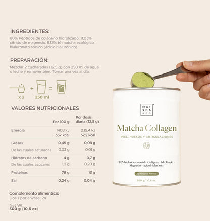Collagen with Magnesium, Matcha Tea and Hyaluronic Acid. Joints, skin and nails Matcha & COBuy Supplements Australia