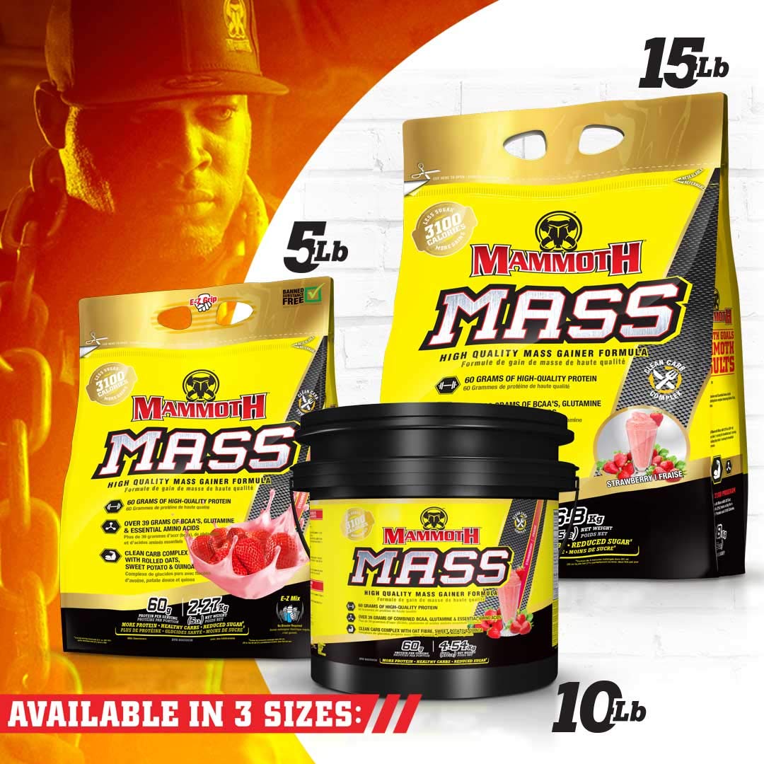 Inter-Active Nutrition Mammoth Mass Supplement, 2.27kg Strawberry MammothBuy Supplements Australia