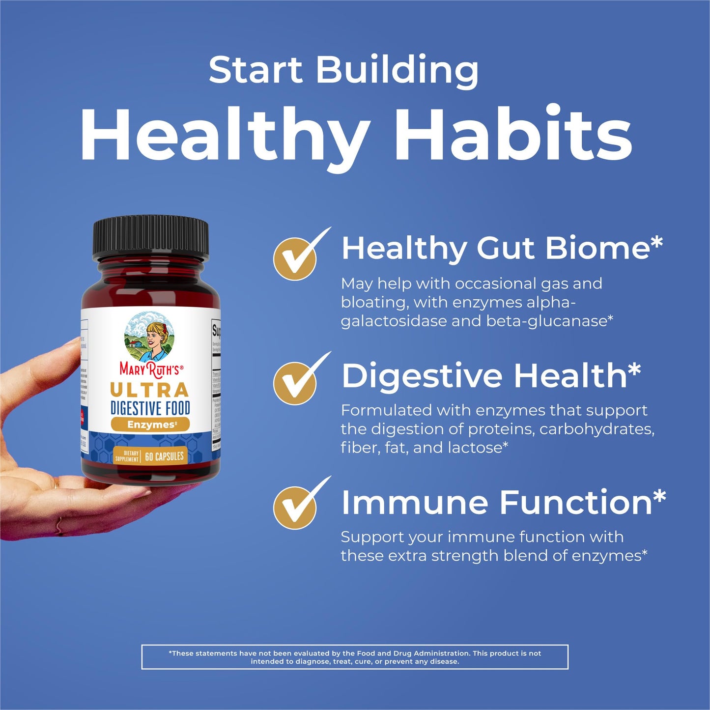 MaryRuth Organics Ultra Digestive Enzymes Capsules | Up to 2 Month Supply | Supplement for Gut Health Support | Digestion & Immune Support MARYRUTH'S canada supplements