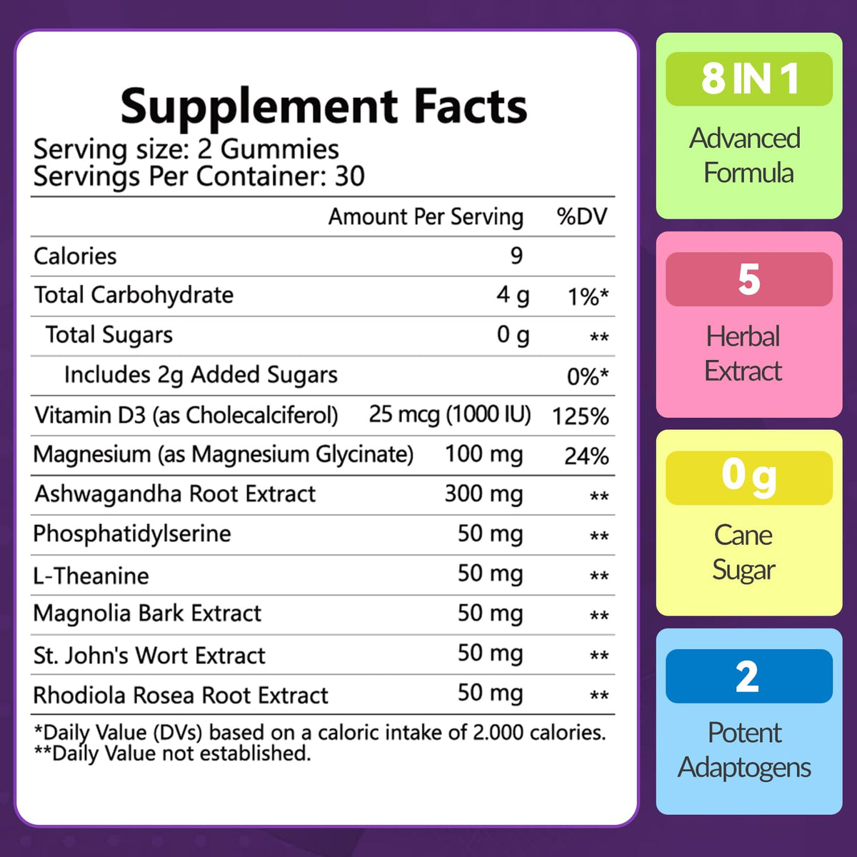 Whoyun Cortisol Supplement Gummies for Women, Lower Cortisol with Phosphatidylserine Ashwagandha Magnesium, Stress Relief, Vegan Sugar Free, 60 Count WhoyunBuy Supplements Australia